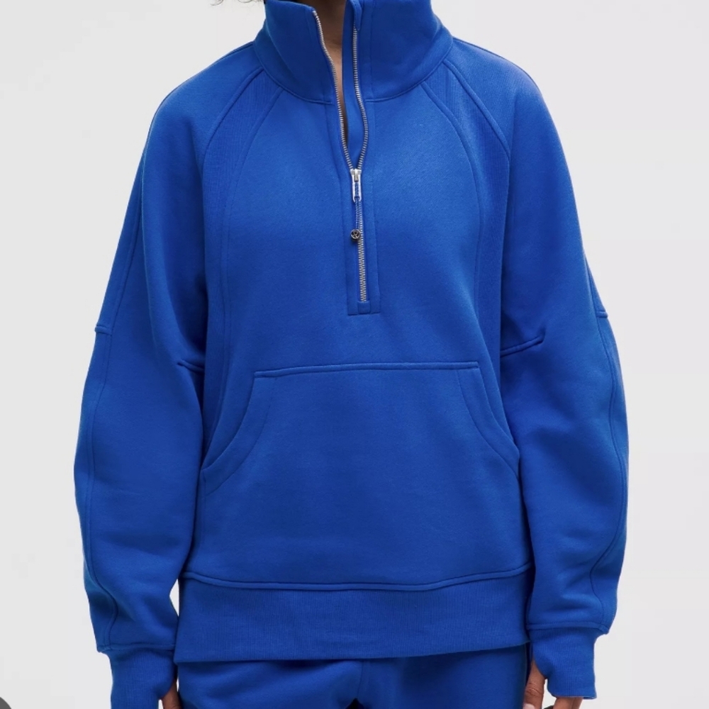lululemon athletica Royal Blue Half-Zip Turtleneck Sweater